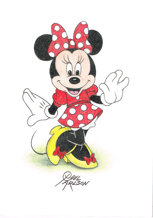 Paul Carlson drawing Minnie