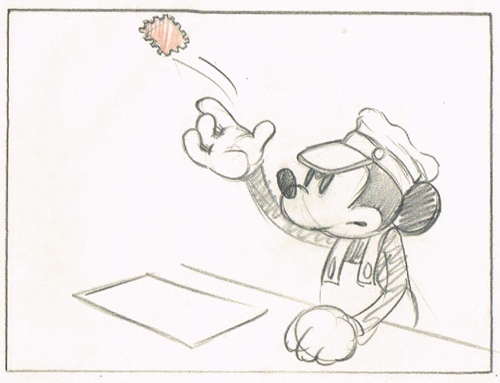 Original Production Drawing from Postmaster Mickey