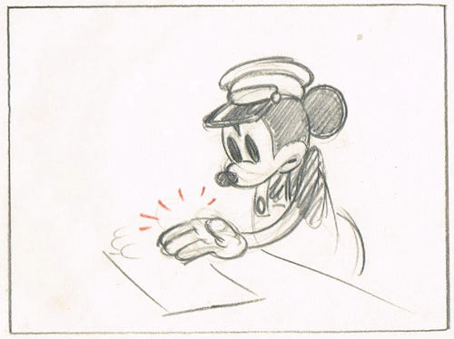 Original Production Drawing from Postmaster Mickey