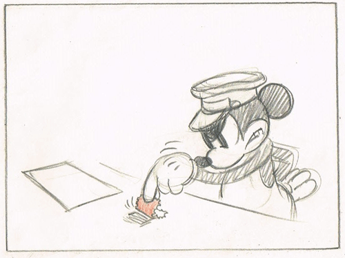 Original Production Drawing from Postmaster Mickey