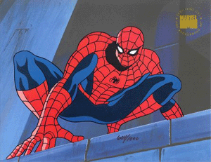 Sericel-Spiderman-On-Ledge.gif