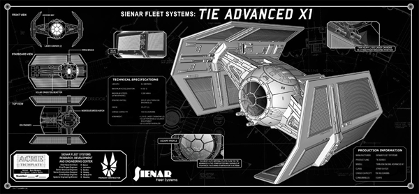 Vaders Tie Fighter Techplate